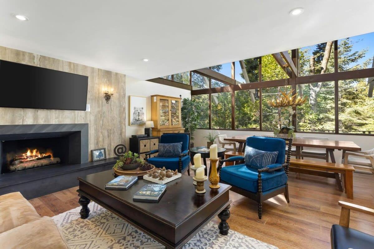 Snowflower Cabin Modern Luxe, 2 Level, 1500 Sqft, Ac, View, Dogs, Walk To Village Lake Arrowhead Buitenkant foto